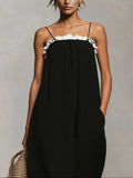 Mirelle™ | Vestido Maxi con Bloques de Colores y Tirantes de Espagueti