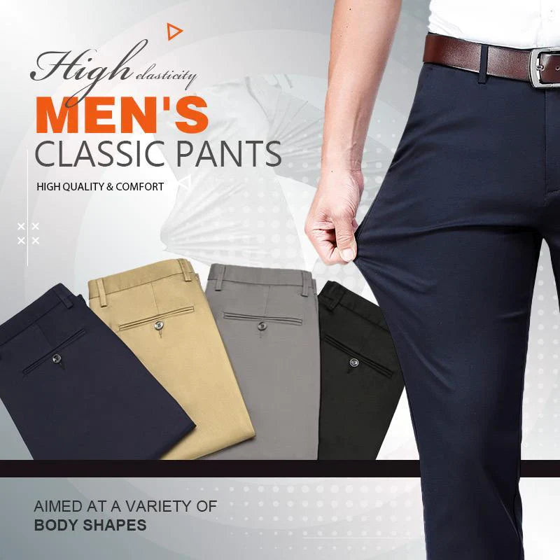 Pantalones elasticos elegantes hombre