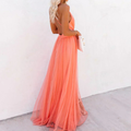 VibeMadrid | Vestido largo color coral claro