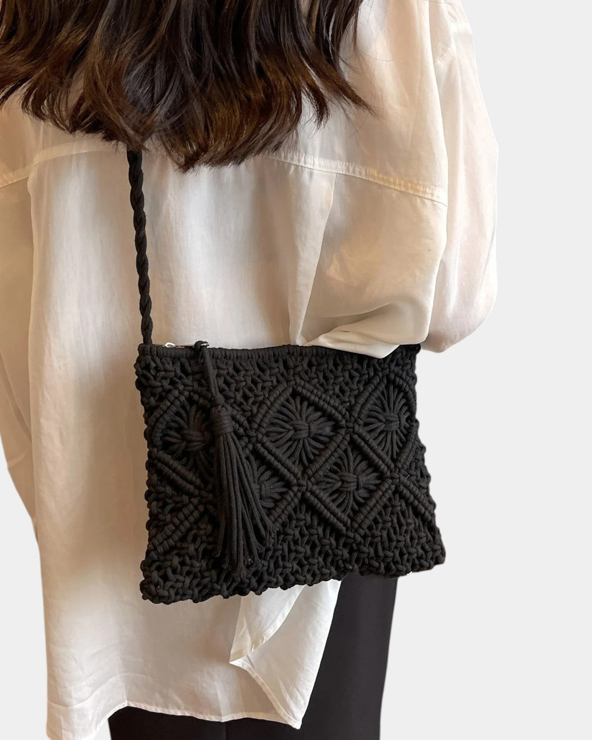 Patricia | Bolso de hombro con efecto tejido