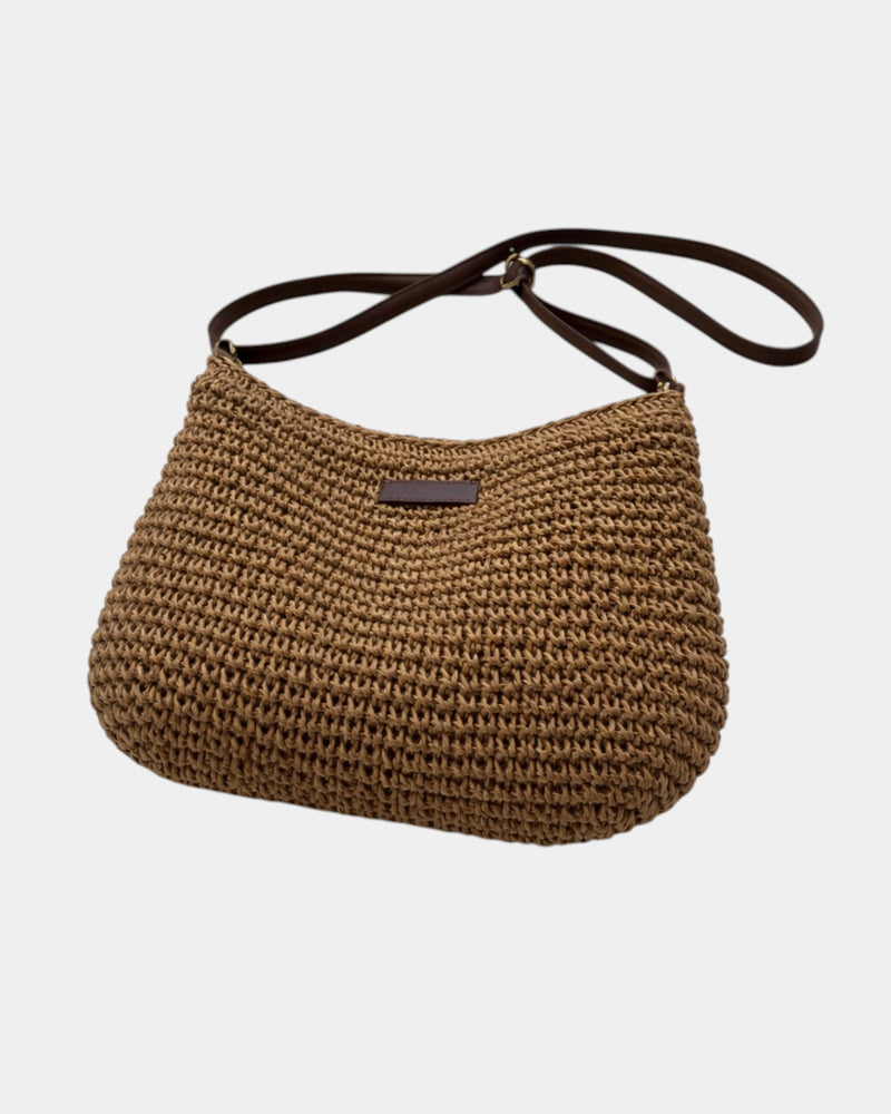 Fabiola | Bolso de hombro con efecto paja