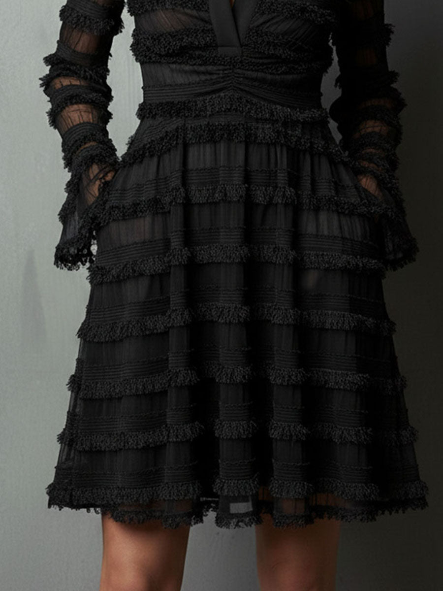 Rosalie™ | Vestido Mini Elegante con Escote en V Profundo