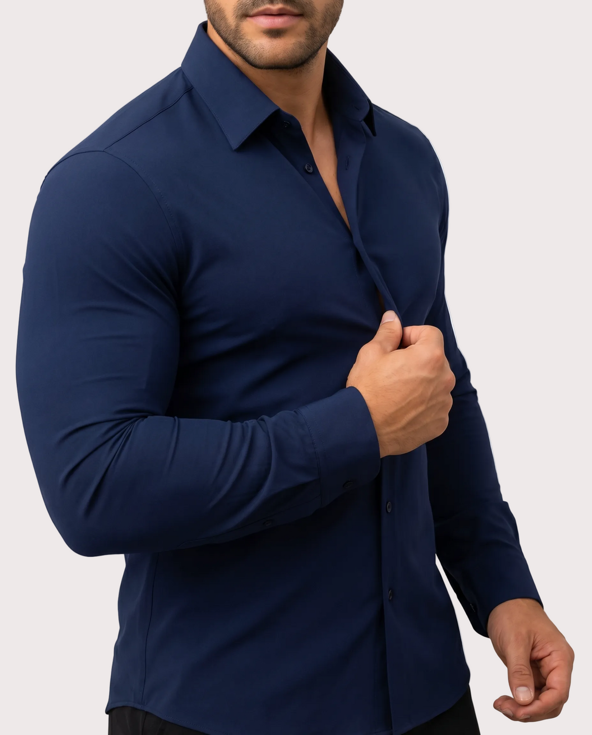 Camisa de vestir elástica