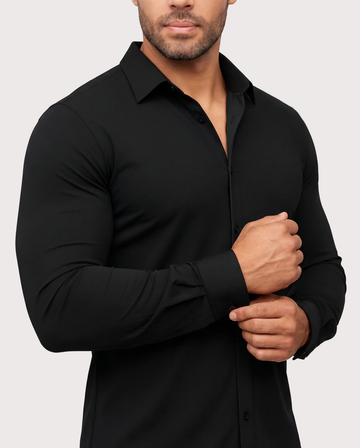 Camisa de vestir elástica