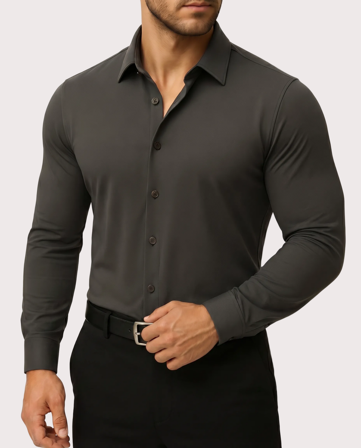 Camisa de vestir elástica